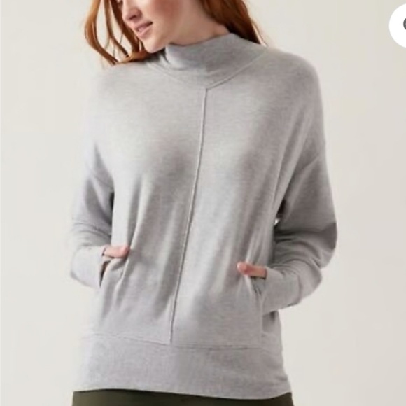 Athleta Sweaters - Athleta Light Gray Women's mock neck Sweater